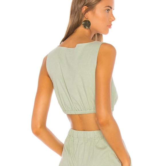 Song Of Style Sage Green Crop Top Size XS - Picture 2 of 7